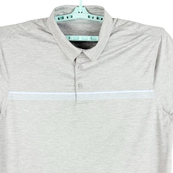 GEORGE Men's Short Sleeve Collared 3 Buttons Light Grey Polo Sz 3XL (54-56) NWOT - Picture 3 of 8